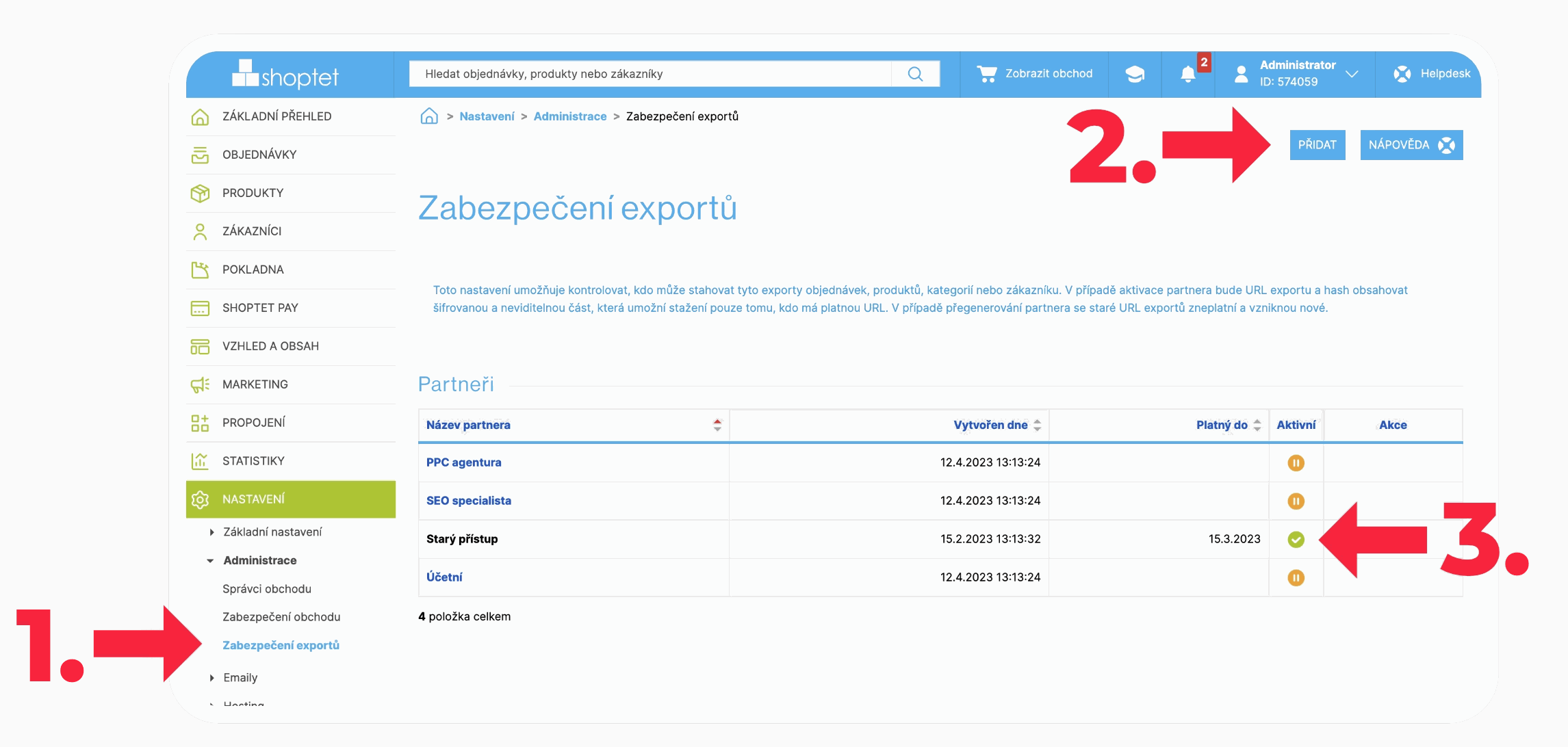 Obrázok 1: Zabezpečenie exportov