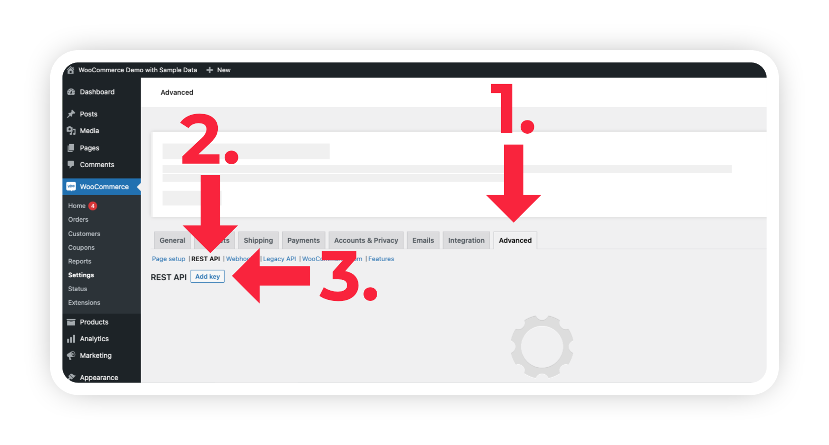 Obrázek 2: Nastavení WooCommerce v administraci WordPressu