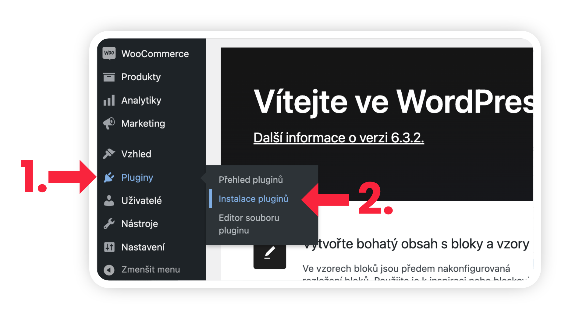 Obrázek 12: Instalace pluginů